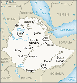 Map of Ethiopia