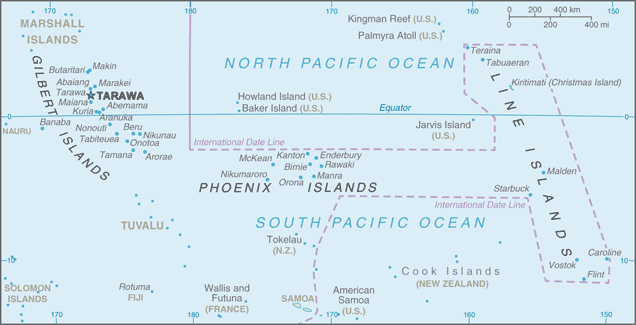 Map of Kiribati