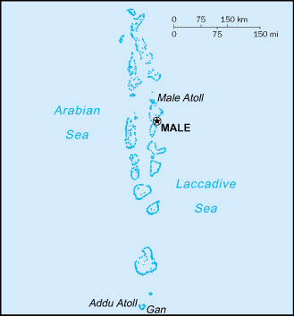 Map of The Maldives