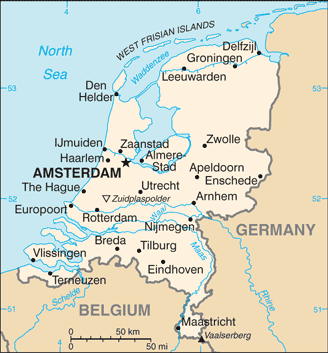 Map of The Netherlands