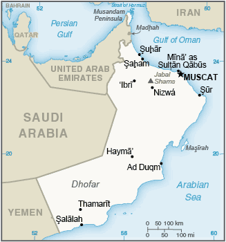 Map of Oman