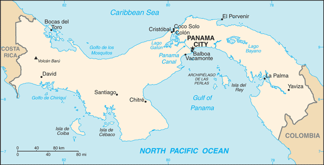 Map of Panama