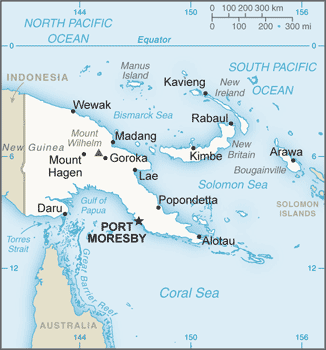 Map of Papua New Guinea