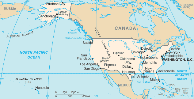 Map of The United States